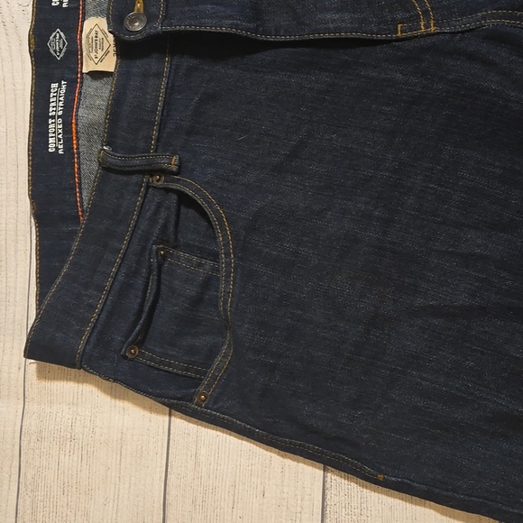 St. John's Bay Comfort Stretch Relaxed Straight Jeans Dark Wash Size 36 × 34 - Picture 3 of 10